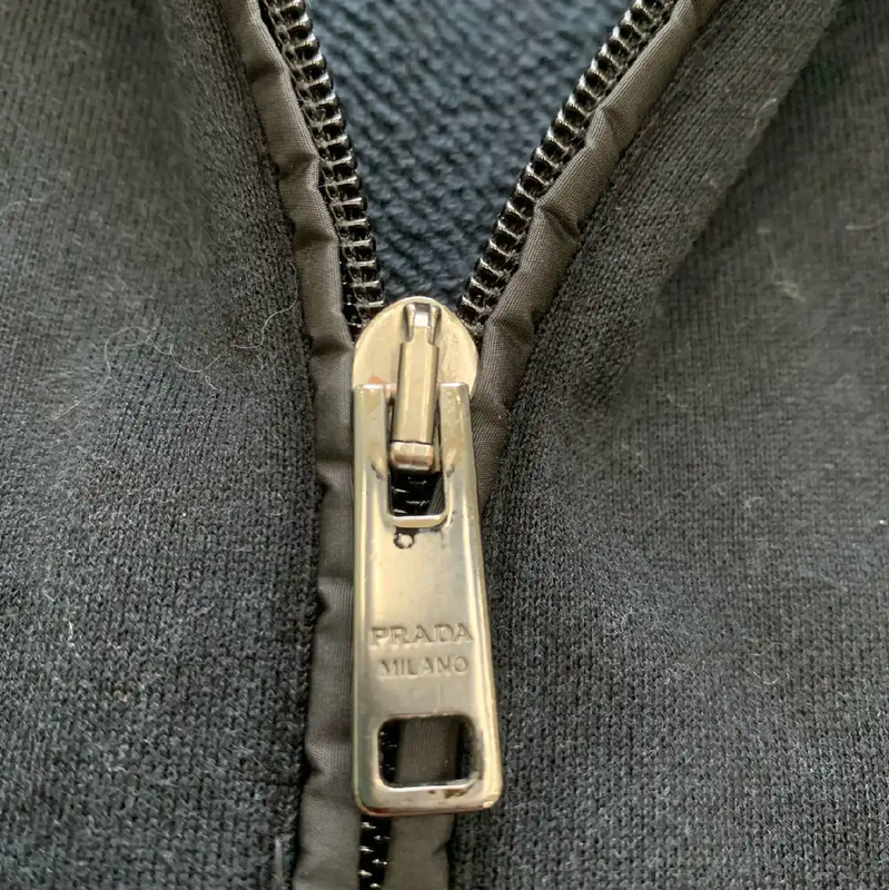 Prada Black Cotton Hooded Jacket for Men