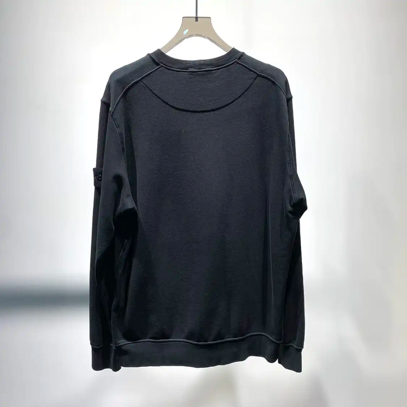 Stone Island Black Cotton Men's Hoodie 0089