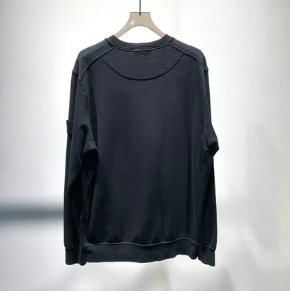 Stone Island Black Cotton Men's Hoodie 0089