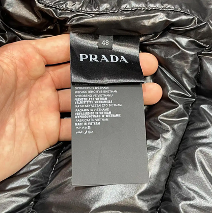 Prada Black Cotton Blend Men's Sleeveless Jacket