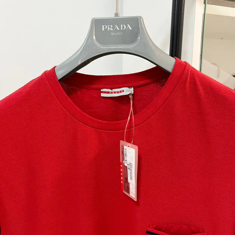 Prada Red Summer Cotton Short Sleeve T-Shirt