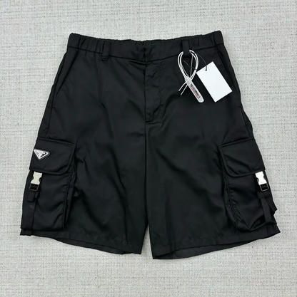 Prada Men's Summer Black Nylon Logo Shorts