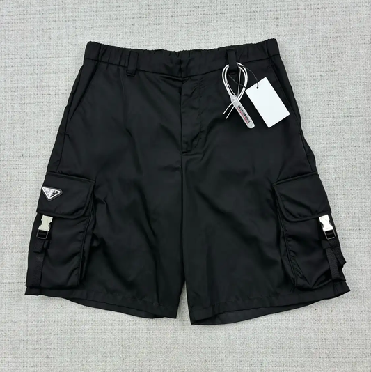 Prada Men's Summer Black Nylon Logo Shorts