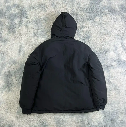 Stone Island Black Cotton Down Jacket for Men 0089