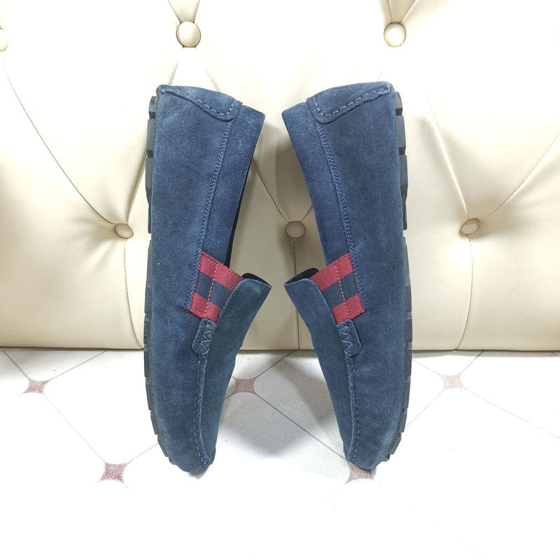 Gucci Blue Suede Loafers for Men 0079