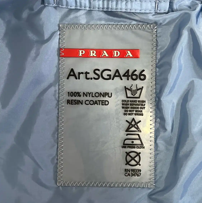 Prada Blue Men's Down Jacket for Spring/Fall