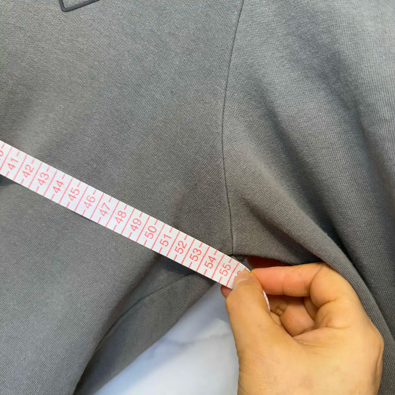 Prada Gray Logo Men's Long Sleeve Hoodie