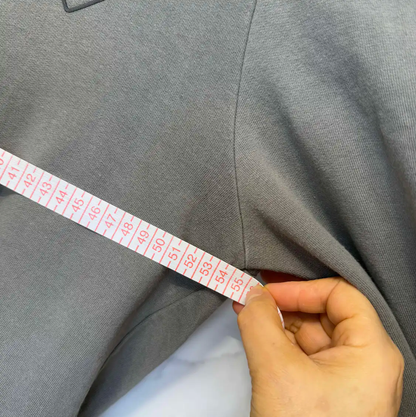 Prada Gray Logo Men's Long Sleeve Hoodie