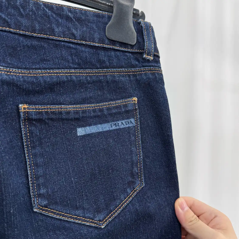 Prada Blue Denim Casual Pants for Men