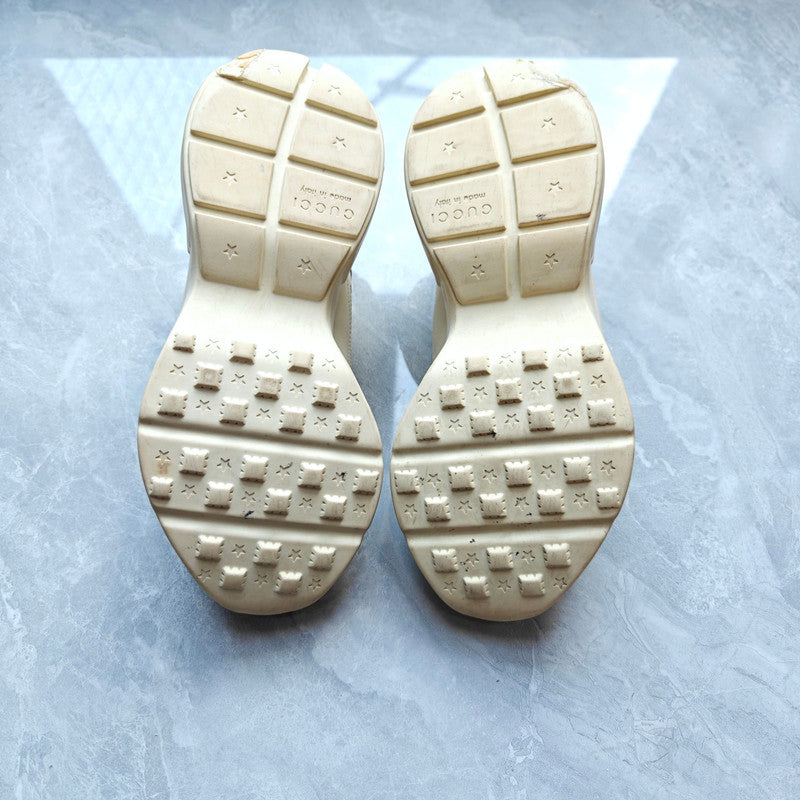 Gucci Rhython Leather Sneakers in Beige 0079