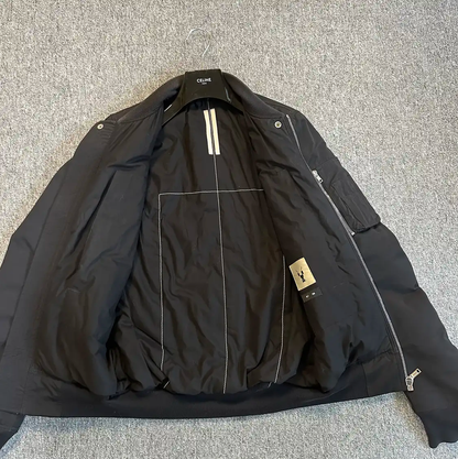 Rick Owens Black Cotton Long Sleeve Jacket 0089