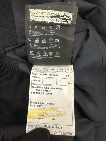 Prada Black Wool Coat for Men