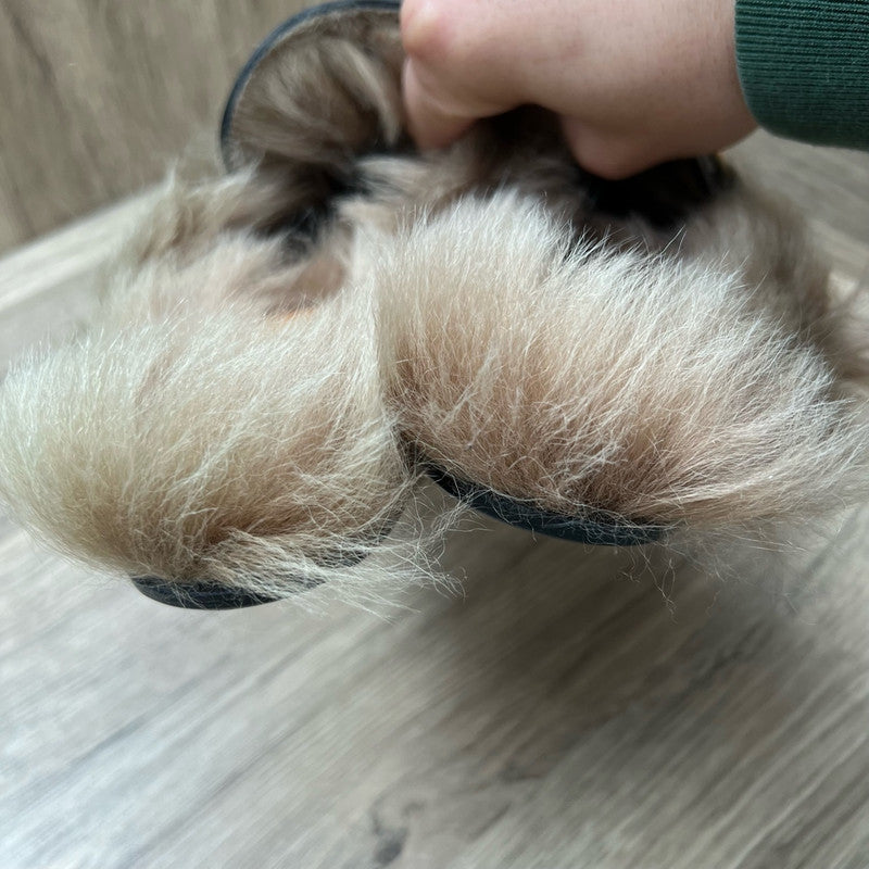 Gucci Black Casual Fur-lined Slide Slippers 0079