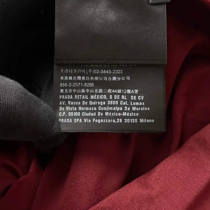 Prada Men's Red Logo T-Shirt for Spring Autumn