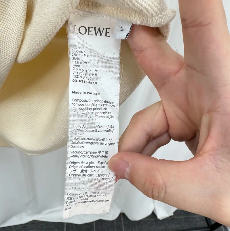 Loewe Cotton Logo Long Sleeve Hoodie for Men 0089