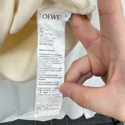 Loewe Cotton Logo Long Sleeve Hoodie for Men 0089