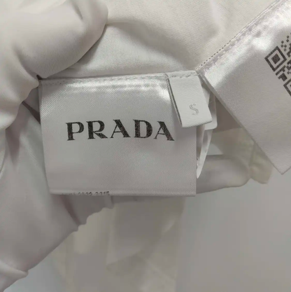 Prada White Cotton Short Sleeve T-Shirt