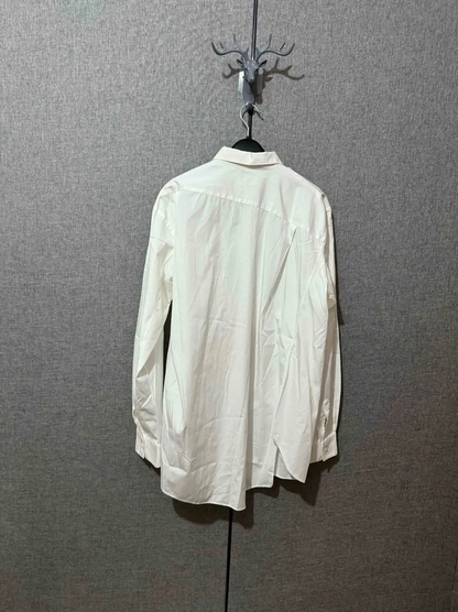 Comme des Garçons White Cotton Graphic Shirt 0089