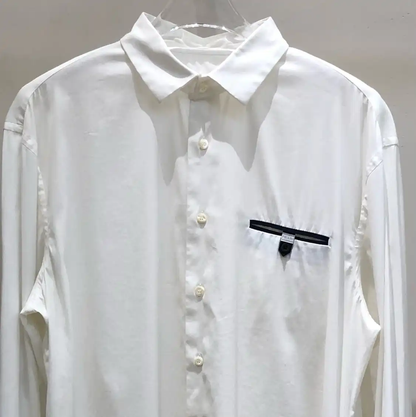 Prada Men's Long Sleeve White Cotton Shirt