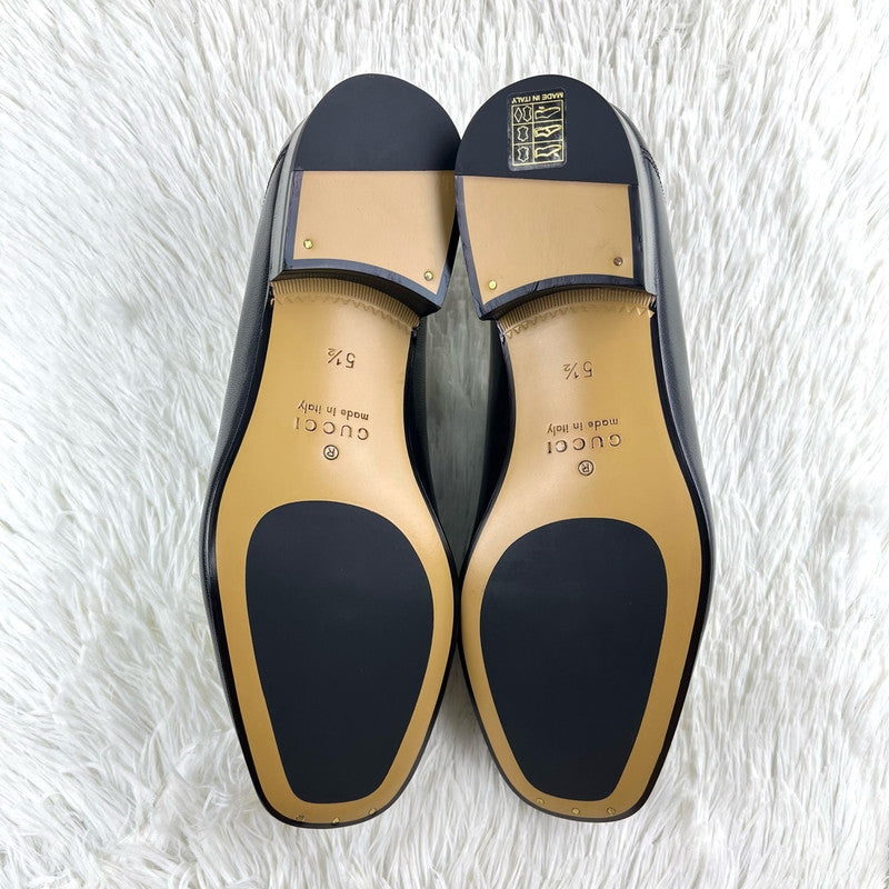 Gucci Leather Horsebit Loafers in Black 0079