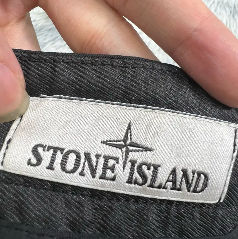 Stone Island Black Cotton Casual Pants 0089