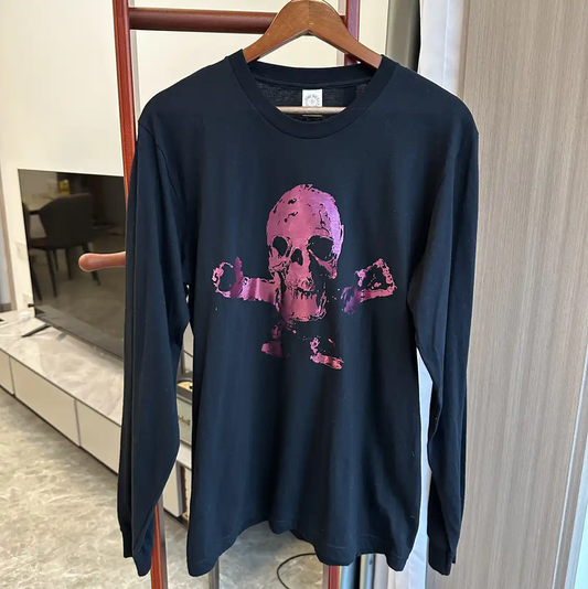 Chrome Hearts Black Long Sleeve T-Shirt with Skull Print 0089