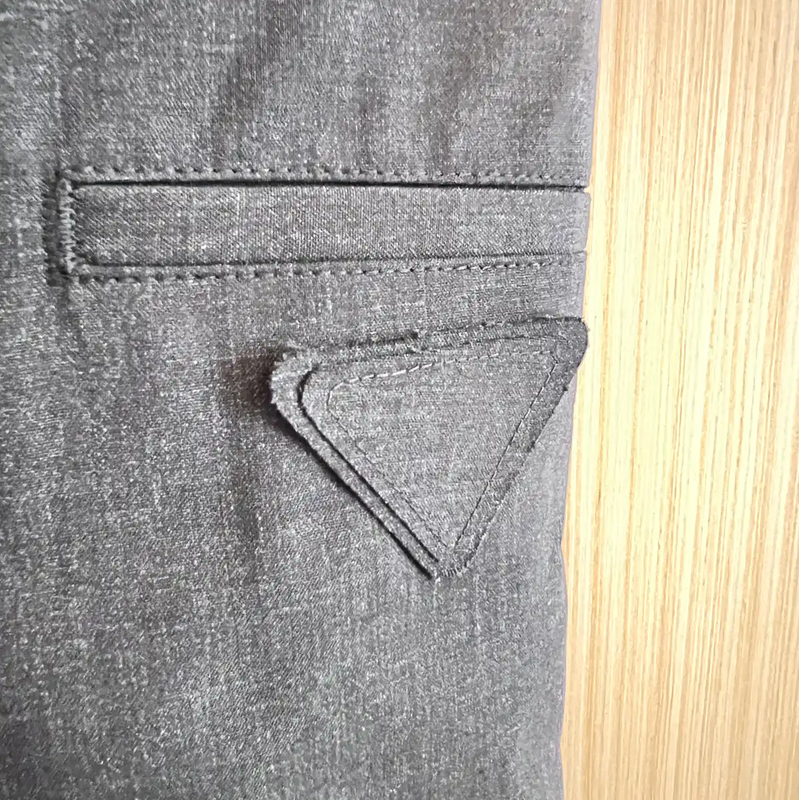 Prada Black Striped Wool Casual Trousers for Men