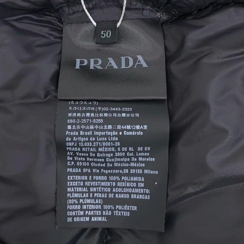 Prada Men's Down Jacket in Dark Blue