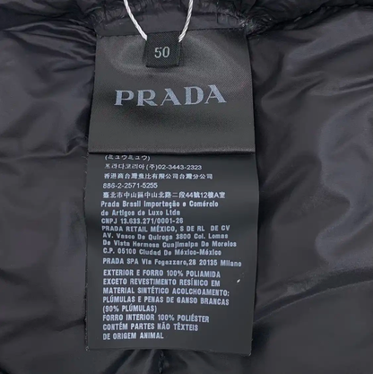 Prada Men's Down Jacket in Dark Blue