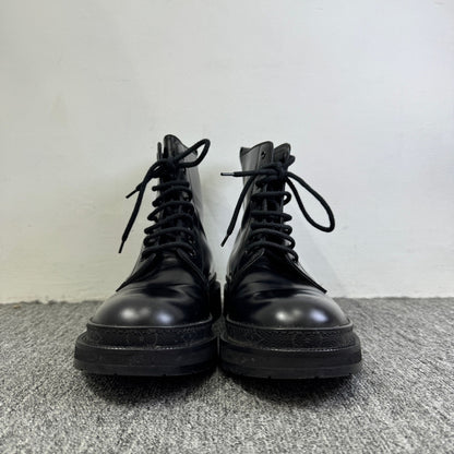 Louis Vuitton Black Leather Lace-Up Ankle Boots 0079