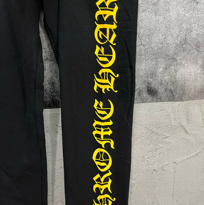 Chrome Hearts Black Cotton Printed Casual Pants 0089