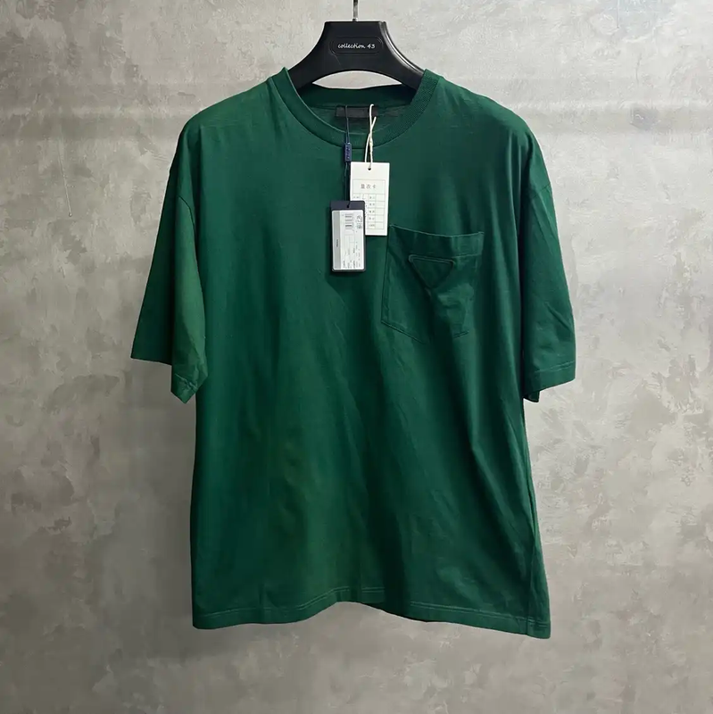 Prada Green Cotton T-Shirt for Men
