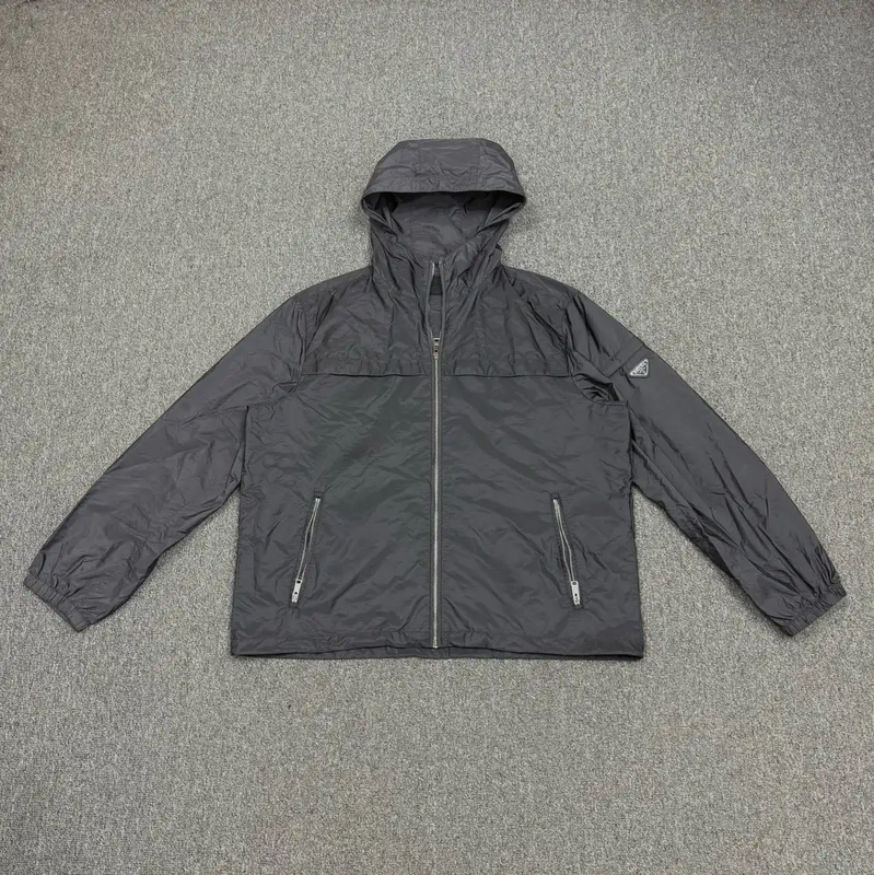 Prada Men's XL Gray Polyester Outer Jacket