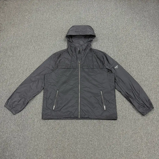 Prada Men's XL Gray Polyester Outer Jacket