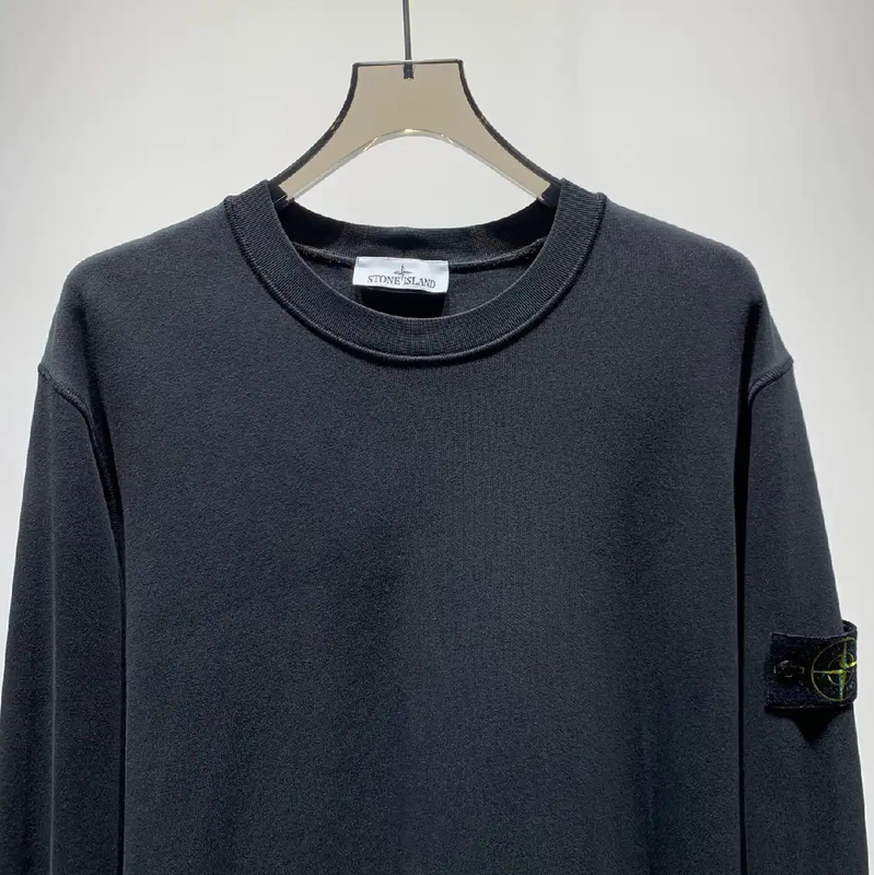 Stone Island Black Cotton Men's Hoodie 0089