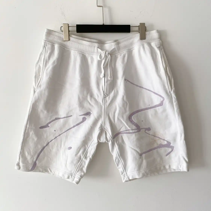 Stone Island Men's Summer White Printed Shorts 0089