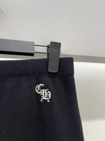 Chrome Hearts Black Cotton Embroidered Shorts 0089