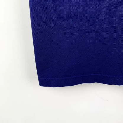 Prada Men's Cotton Polo Shirt in Deep Blue