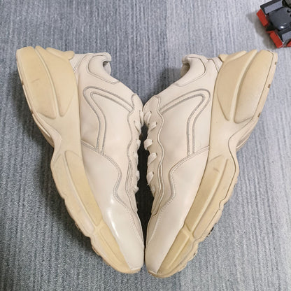 Gucci Rhyton Double G Logo Dad Sneakers in Cream 0079