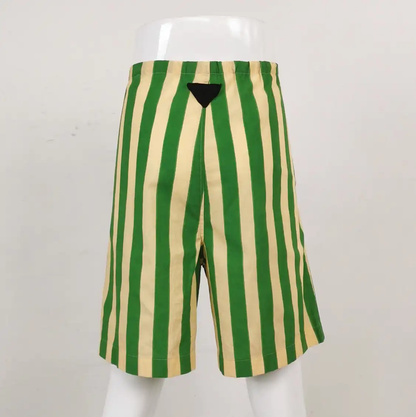 Prada Striped Green and Yellow Men's Shorts