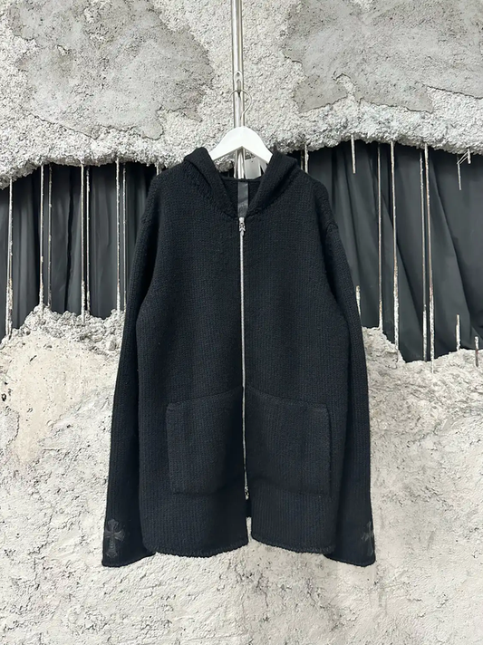 Chrome Hearts Black Wool Long Sleeve Jacket 0089