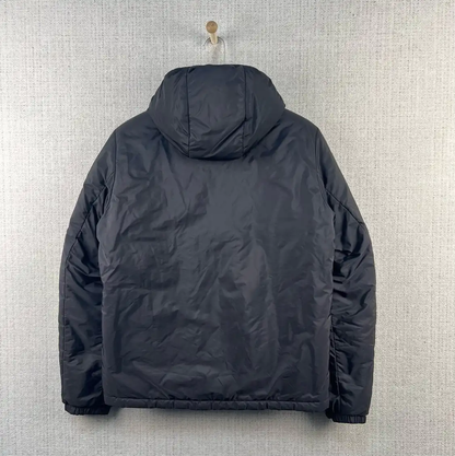 Prada Black Nylon Logo Hooded Jacket