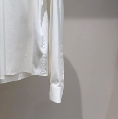 Prada Men's Long Sleeve White Cotton Shirt