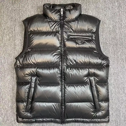 Prada Black Cotton Blend Men's Sleeveless Jacket