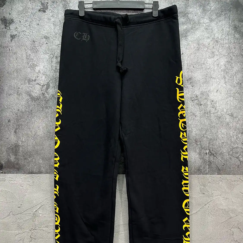 Chrome Hearts Black Cotton Printed Casual Pants 0089