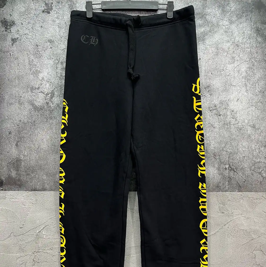 Chrome Hearts Black Cotton Printed Casual Pants 0089