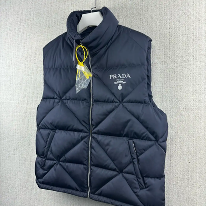 Prada Men's Navy Puffer Vest