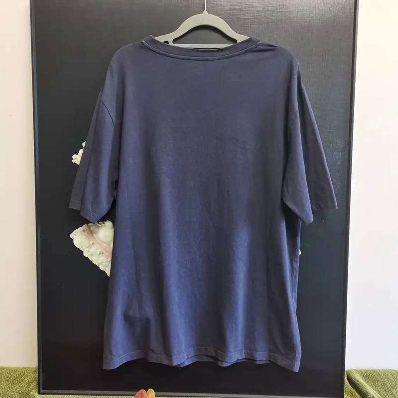 Loewe Summer Navy Blue Cotton Embroidered T-shirt 0089