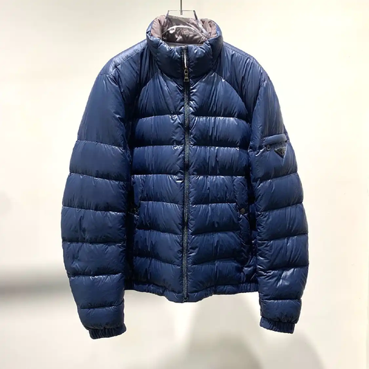 Prada Men's Blue Nylon Puffer Jacket