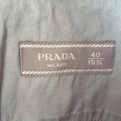 Prada Men's Dark Green Cotton Shirt